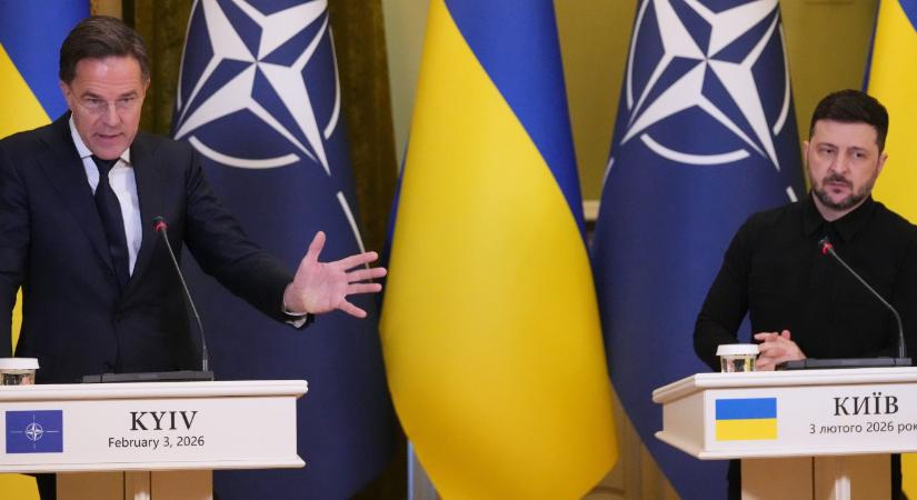 A NATO katonai támogatása lesz a béke garanciája – ígérte meg Rutte