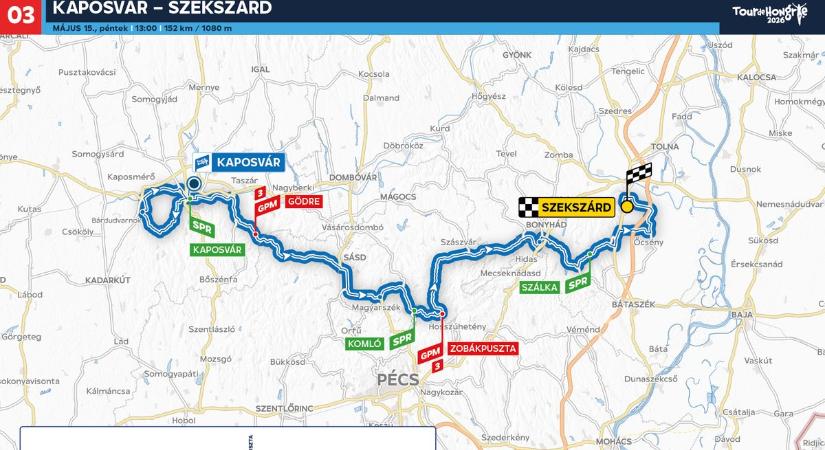 Szekszárd értékeit is megismerheti a Tour de Hongrie mezőnye (videó)