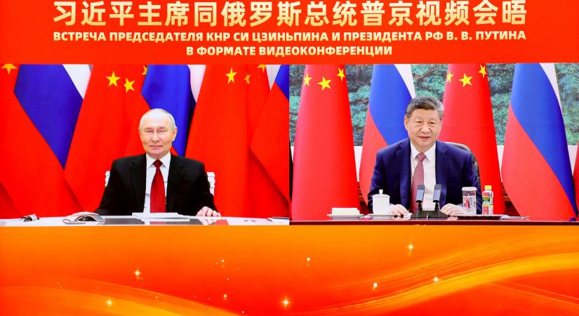 Videóhívásban dicsérte fel egymást Putyin és Hszi