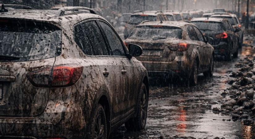 Rémálom az autósoknak: afrikai koszfelhő érkezik, amerre megy, sár hullik az égből