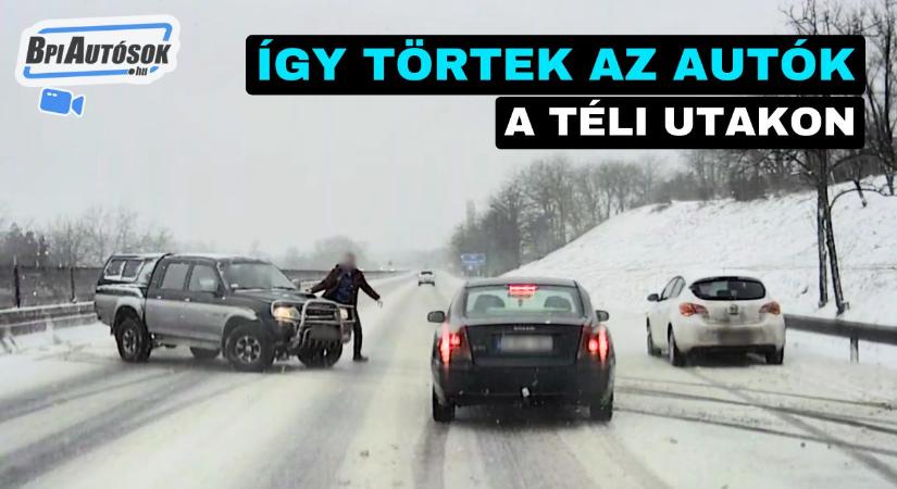 „Menjél már, nem tudsz vezetni?” – Így törtek az autók a téli utakon!