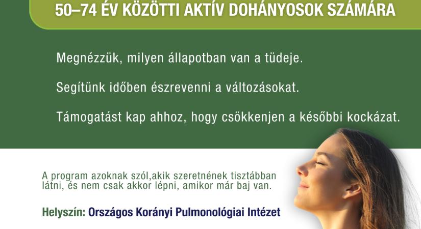 Komplex tüdőegészség-program indul aktív dohányosok számára