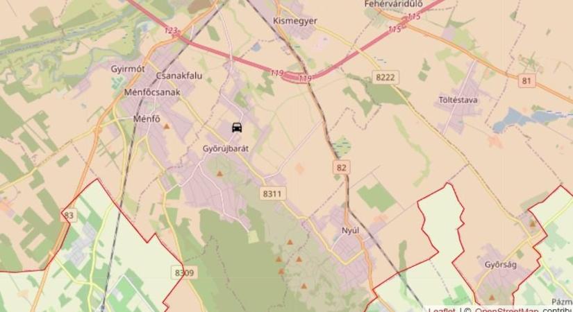 Összeütközött két autó Győrújbaráton - frissítve