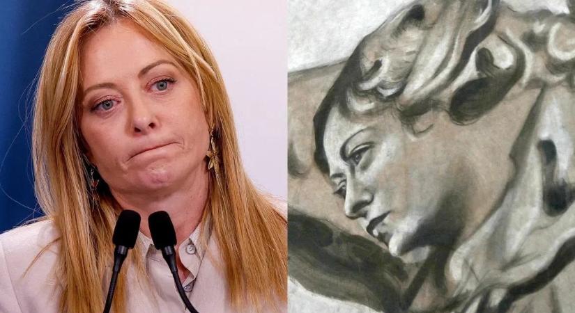 Giorgia Meloni arcára hasonlít egy most restaurált angyal arca egy római bazilikában