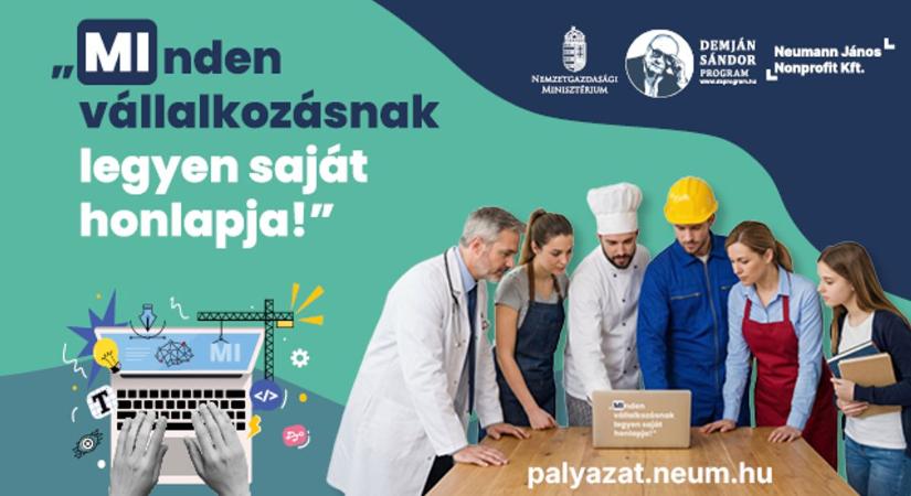 Újra elérhető a „MInden vállalkozásnak legyen saját honlapja” pályázat