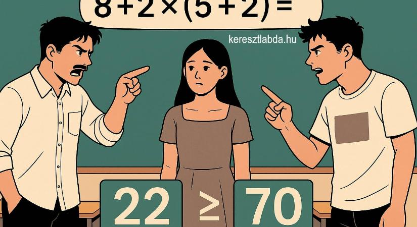 Napi matek feladat: 8  2 x (5  2) – Tudod a helyes sorrendet?