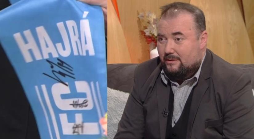 Egy különleges Csember FC sállal segíti Ungár Alex gyógyulását Sarkadi Kiss János