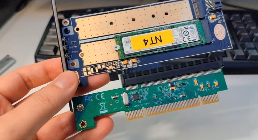 Kipróbálták, hogyan teljesít egy viszonylag modern M.2-es SSD, ha egy klasszikus PCI slotba kerül