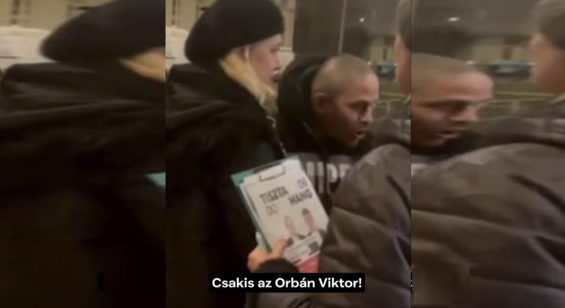 Szurkálással fenyegetőzött egy férfi a Tisza Párt pultjánál