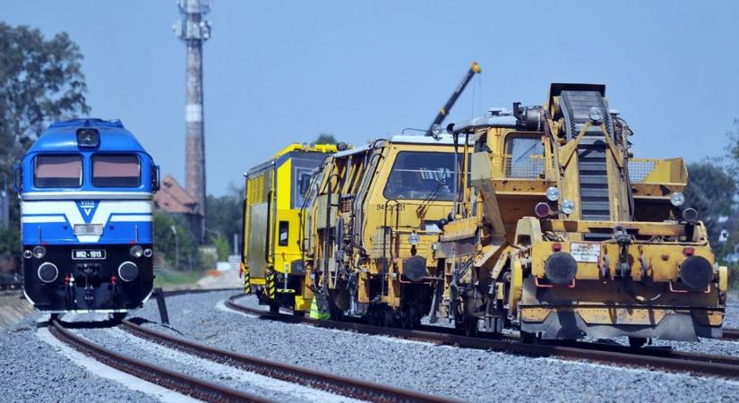 Kivitelezői vasúti pályatesztelés a Budapest-Belgrád vonal hazai szakaszán