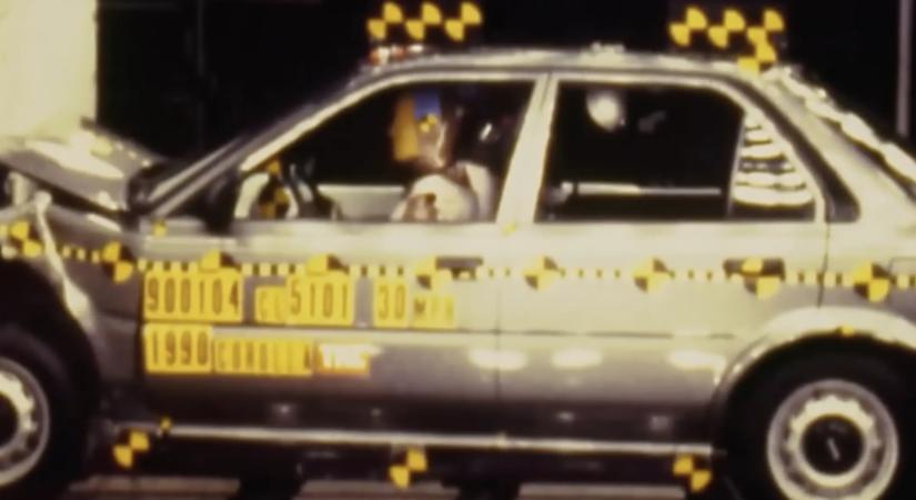 Videó: Így szerepeltek a törésteszteken a ’80-as és ’90-es évek autói!