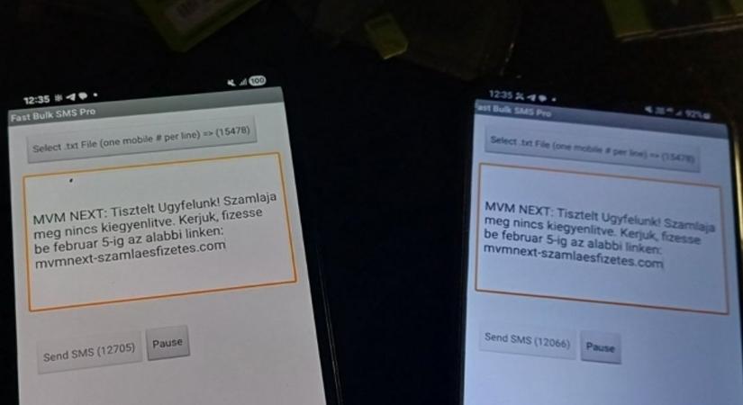 Több ezer sms-t küldtek naponta, több százan be is dőltek nekik
