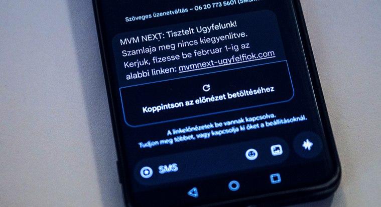 Több ezer SMS-t küldtek naponta az MVM nevében csaló adathalászok Magyarországon