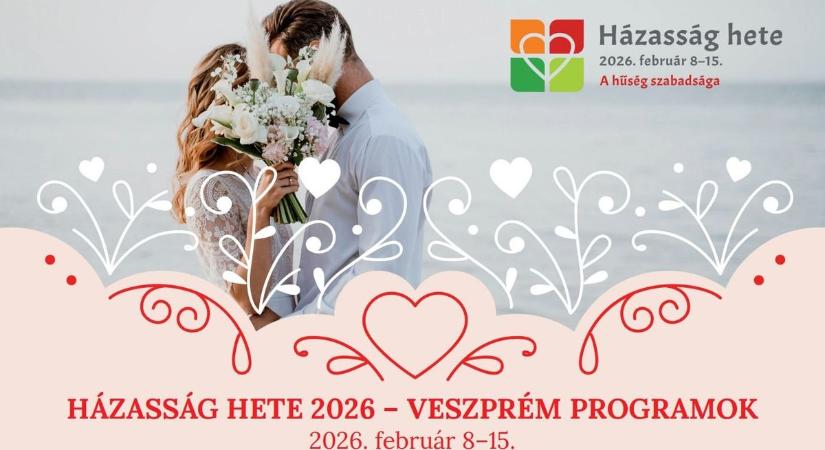 Egy hét, ami a párokról szól – ilyen lesz a Házasság Hete Veszprémben