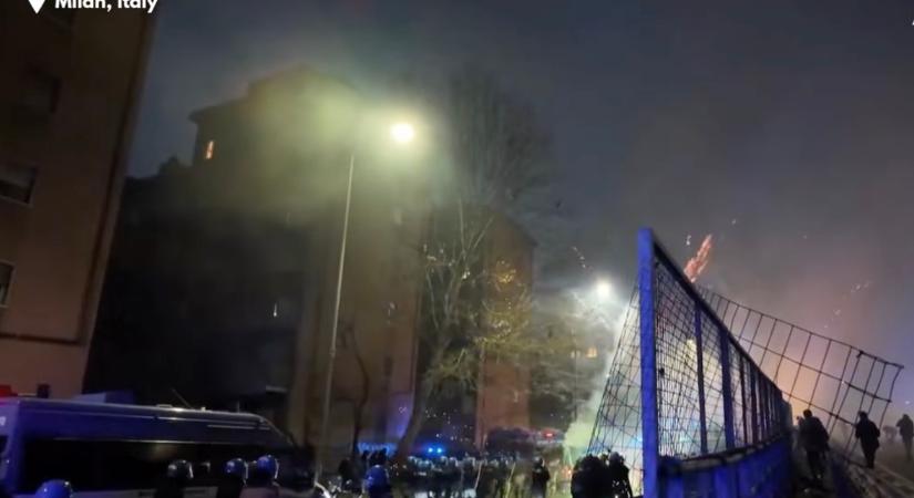 Az olimpiai játékok ellen tüntetők összecsaptak a rendőrökkel Milánóban