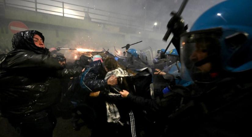 Meloni Olaszország ellenségeinek nevezte a téli olimpia ellen tüntetőket, miután összecsapások voltak Milánóban