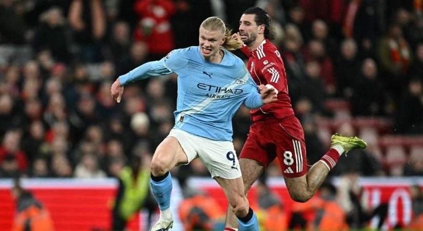 Káosz a legvégén: ezért állították ki a Haalandot lerántó Szoboszlait a Liverpool–Manchester Cityn (VIDEÓ)