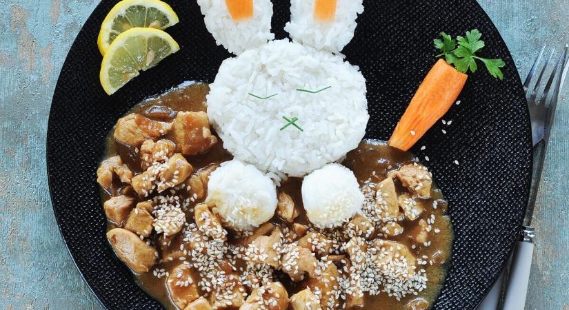 Mézes-mustáros csirkeragu jázminrizzsel