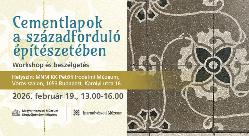 Cementlapok a századforduló építészetében – Előadások és beszélgetés