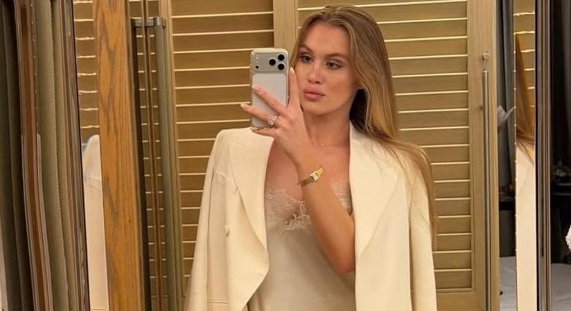 Egy igazi díva, elképesztő ruhában Szoboszlai Dominik felesége