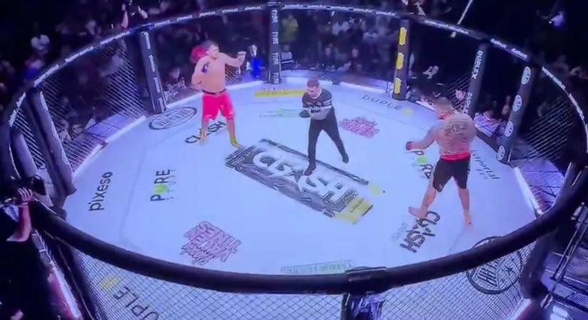 Majdnem leharapta az ellenfele fülét, sör és székek repültek az MMA-harcosra – videó