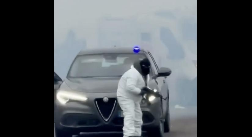 Az autópályán állítottak meg és próbáltak kirabolni egy pénzszállító autót Olaszországban