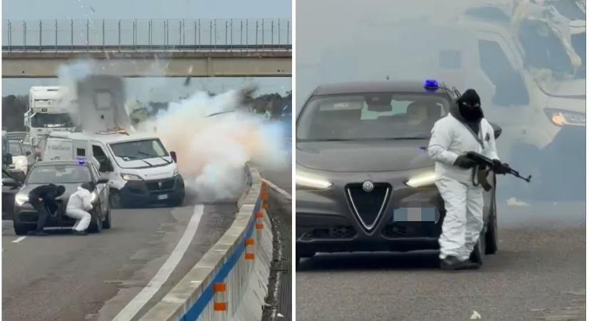 Lövöldözés és robbantás – pénzszállító elleni támadás Olaszországban