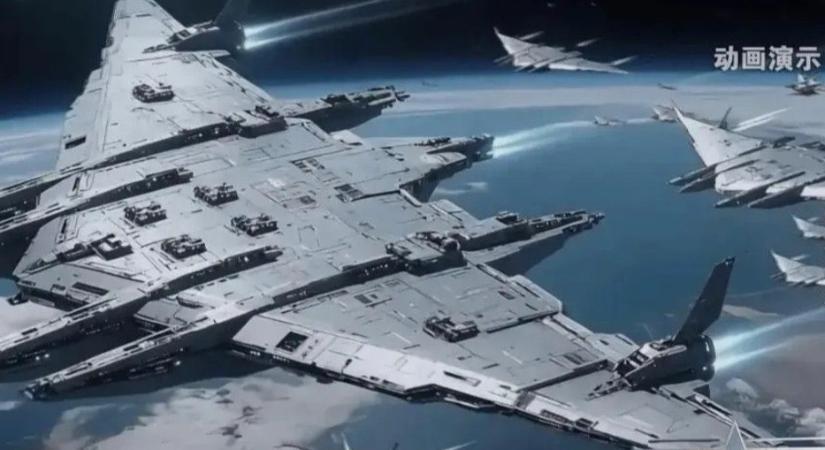 Videón a futurisztikus kínai „űranyahajó”