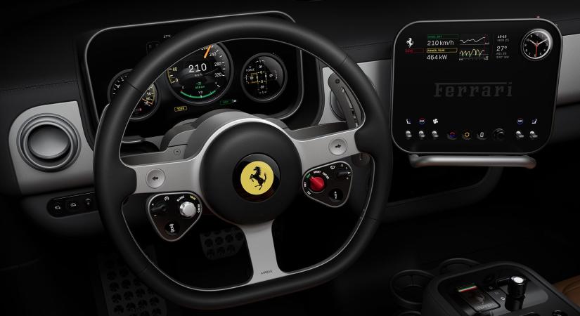 Apple-dizájner alkotta meg a Ferrari elektromos autójának retró műszerfalát