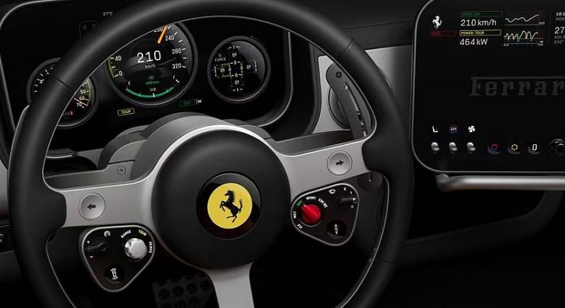 Az iPhone atyja tervezte a Ferrari első elektromos autójának most leleplezett belsejét