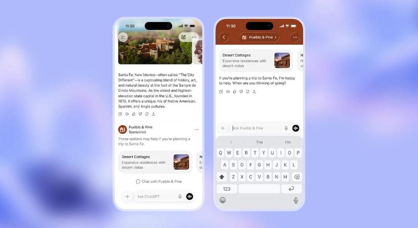 Vége a reklámmentes ChatGPT-nek, az ingyenes mellett egy fizetős csomagba is jönnek a hirdetések