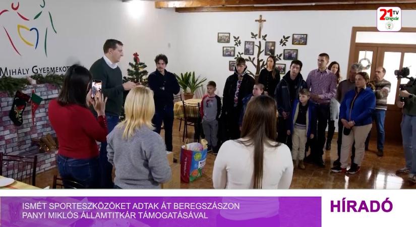 Ismét sporteszközöket adtak át Beregszászon Panyi Miklós államtitkár támogatásával (videó)