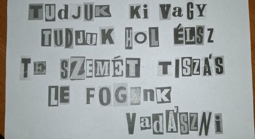 „Te szemét tiszás, le fogunk vadászni” – ezt a fenyegető levelet kapta egy Tisza Sziget-tag önkormányzati képviselő