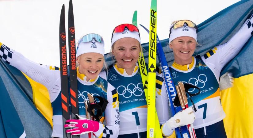 Kuriózum: mindhárom érem a svéd sífutóké, volt már színmagyar dobogó is olimpián