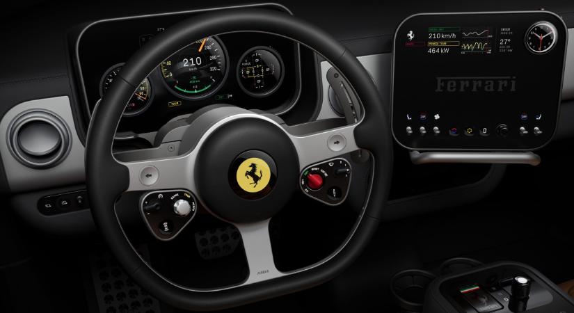Kiderült a Ferrari villanyautójának neve, így néz ki a beltere