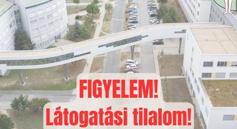 Látogatási tilalmat rendeltek el a tatabányai kórházban
