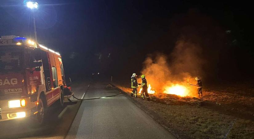Szolgálaton kívüli polgárőr vette észre a tüzet Külsővat és Nemesszalók között