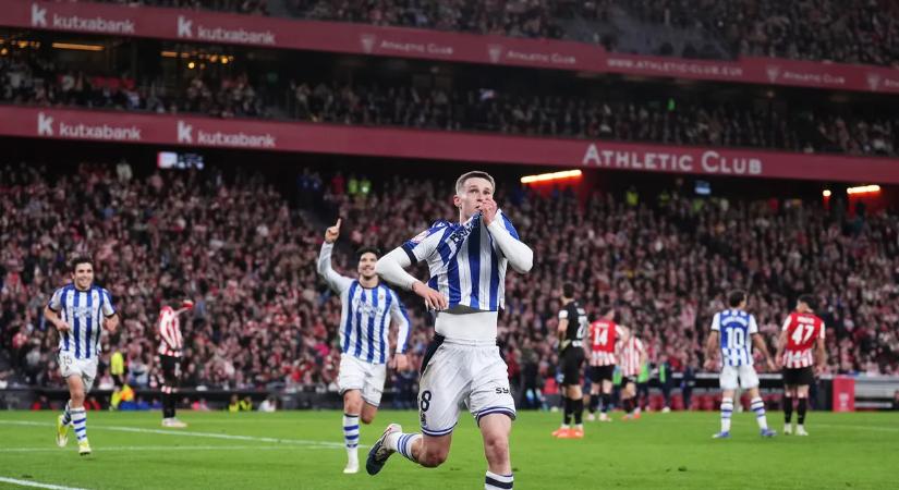 A Real Sociedad idegenben szerzett előnyt az Athletic Bilbao ellen a Király-kupa elődöntőjében