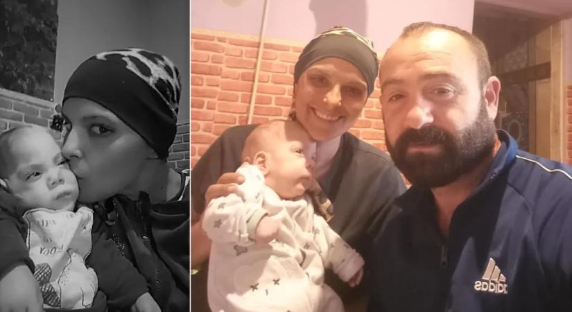 „Szörnyen nehéz most” - a rákban elhunyt Erika 9 hónapos, vízfejű kisfiát hagyta félárván