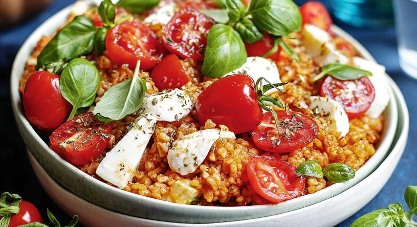 Caprese saláta bulgurral