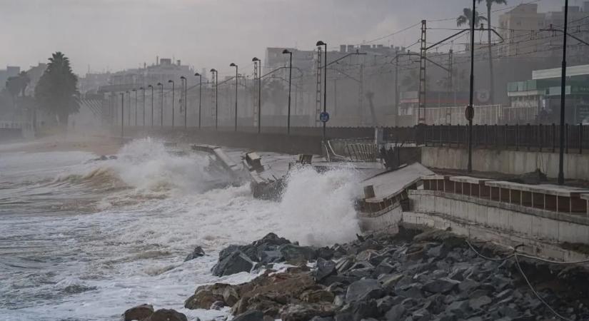 Megállt az élet Katalóniában a brutális erejű viharok miatt