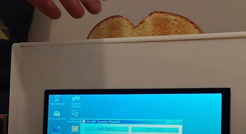 Videón a kenyérpirító, amire sikerült feltelepíteni a Windows 98-at