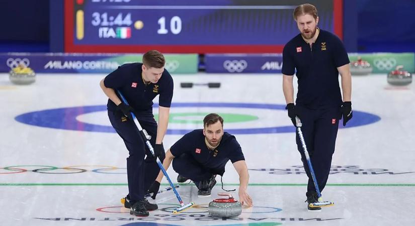 Téli olimpia: ismét kikaptak a címvédő svédek a férfi curlingtornán