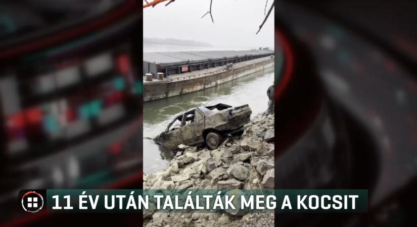 Videón, ahogy kiemelik a Dunából a 11 éve eltűnt autót – a tulajdonos holtteste is benne volt