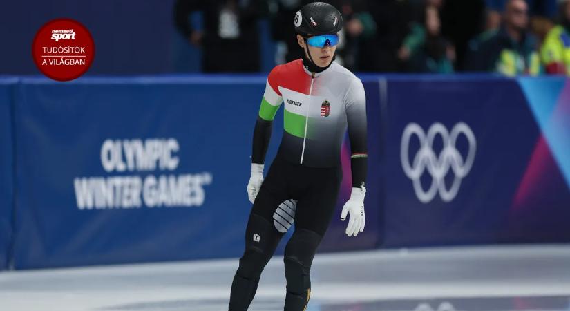 A rövid pályás gyorskorcsolyázó Moon Wonjun kiesett az 1000 méter negyeddöntőjében a téli olimpián