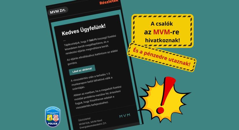 Az MVM nevében próbálnak pénzt kicsalni a csalók