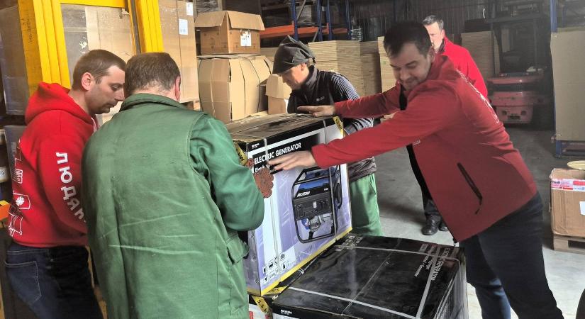 A Katolikus Karitász 32 generátorral és 10 millió forintos gyorssegéllyel segít Ukrajnában