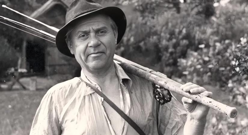 Bambuszbottal, úszós módszerrel fogdosta a pontyokat Fekete István - Exkluzív fotók a Tüskevár írójáról