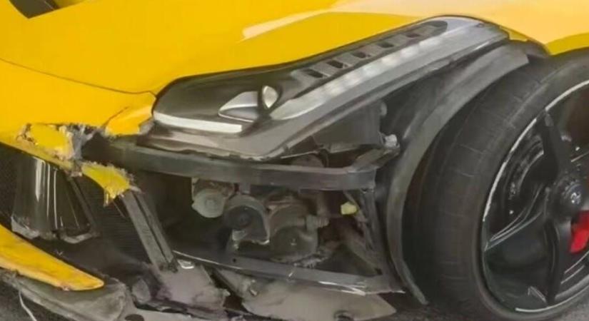 Újra összetörték a baleset után megjavított Ferrarit
