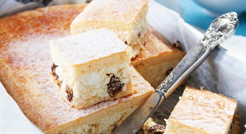 Mazsolás túrós pite